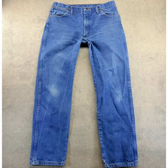 Wrangler Jeans Men's 34x32 Blue Cotton Denim Cowboy Cut Original Fit Retro Y2K - Picture 2 of 9